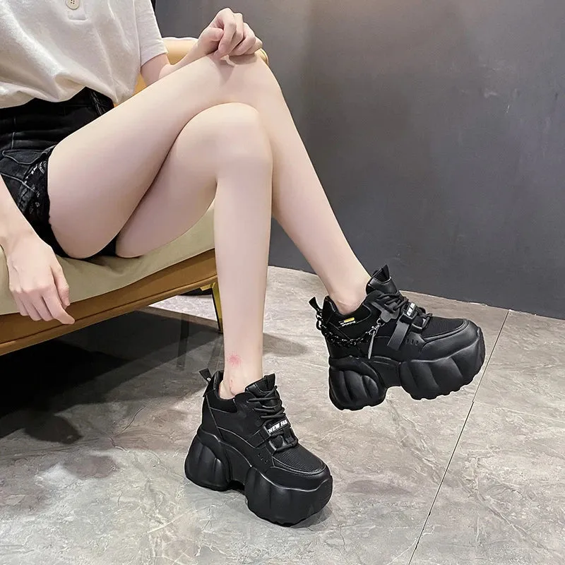 Joskaa 2024 New Black Sneakers High Platform