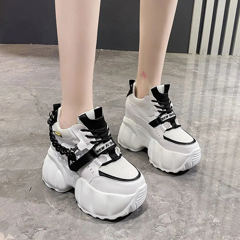 Joskaa 2024 New Black Sneakers High Platform