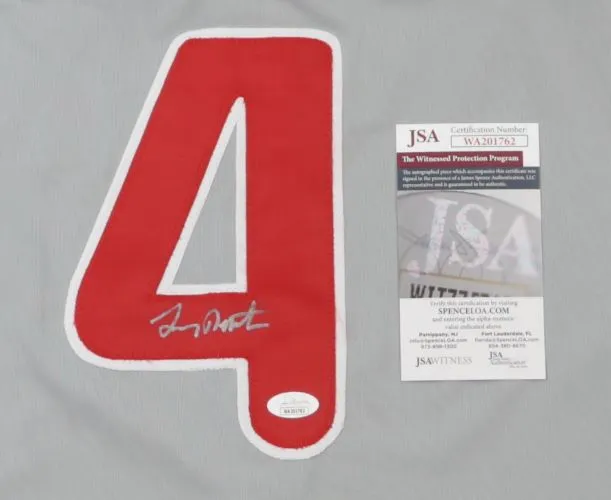 Lenny Dykstra Philadelphia Signed Gray Baseball Jersey JSA