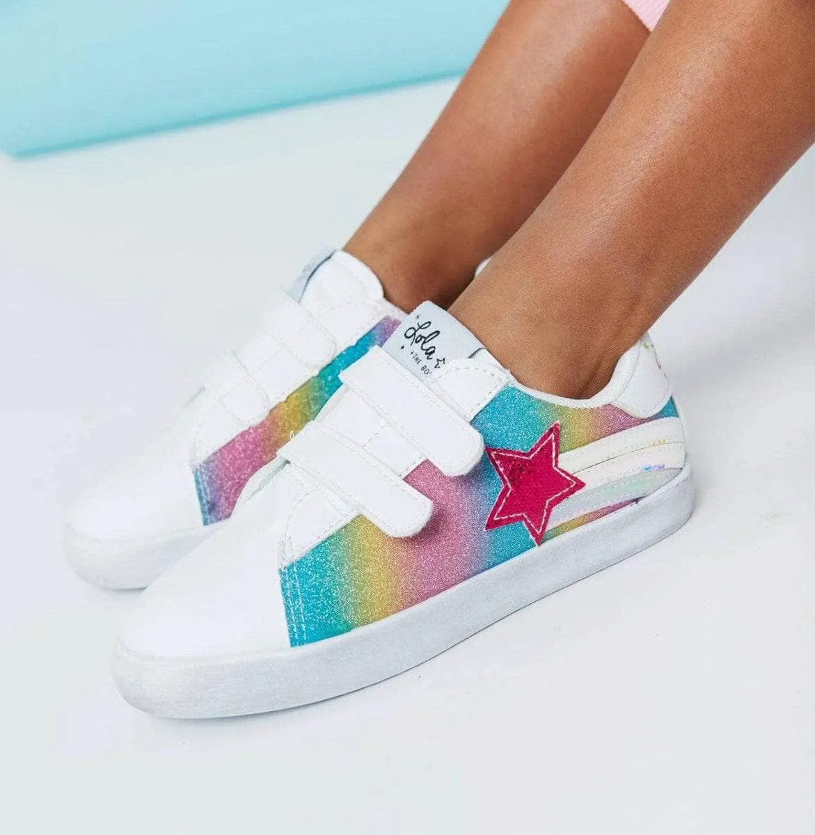 Lola and The Boys Shooting Star Ombre Velcro Sneaker