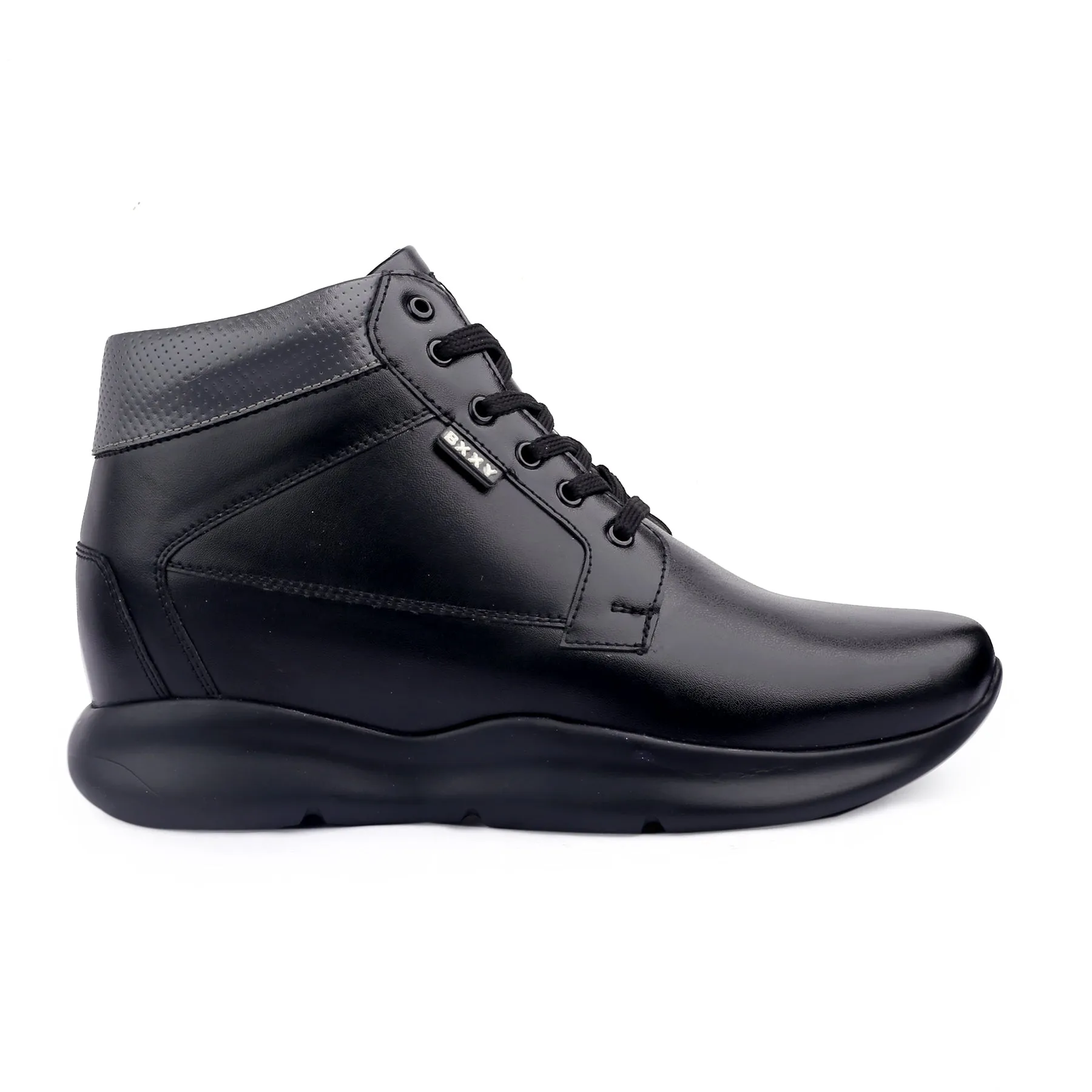 Men's 3 Inch Hidden Height Increasing Lace-up Boots for Men