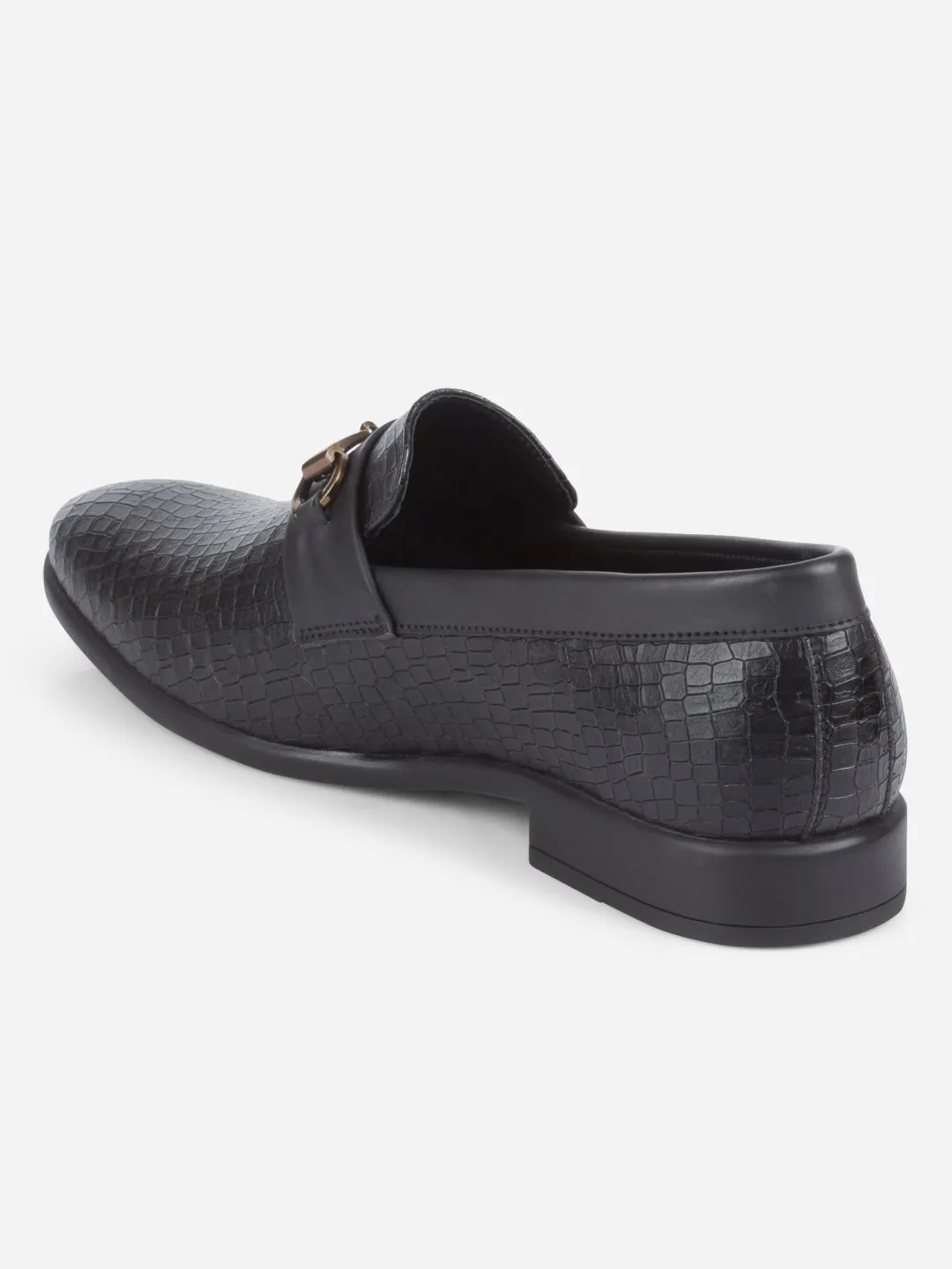 Men's Black Fashion Buckle Slip On (IX1084)