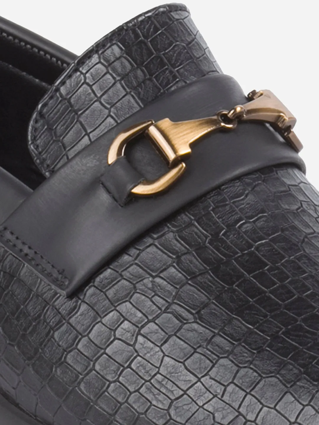 Men's Black Fashion Buckle Slip On (IX1084)