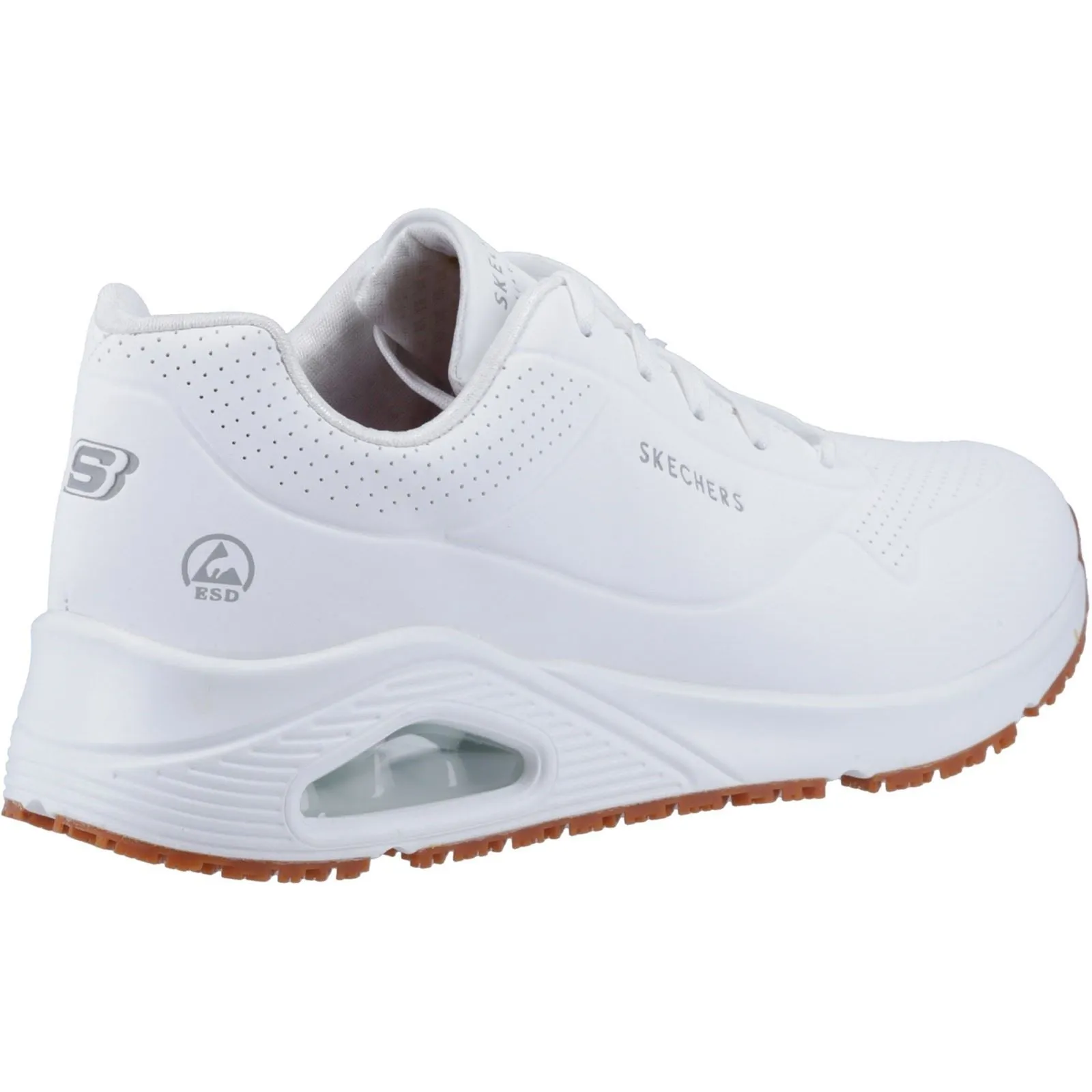 Men's Wide Fit Skechers 200054EC Uno SR Sneakers - White