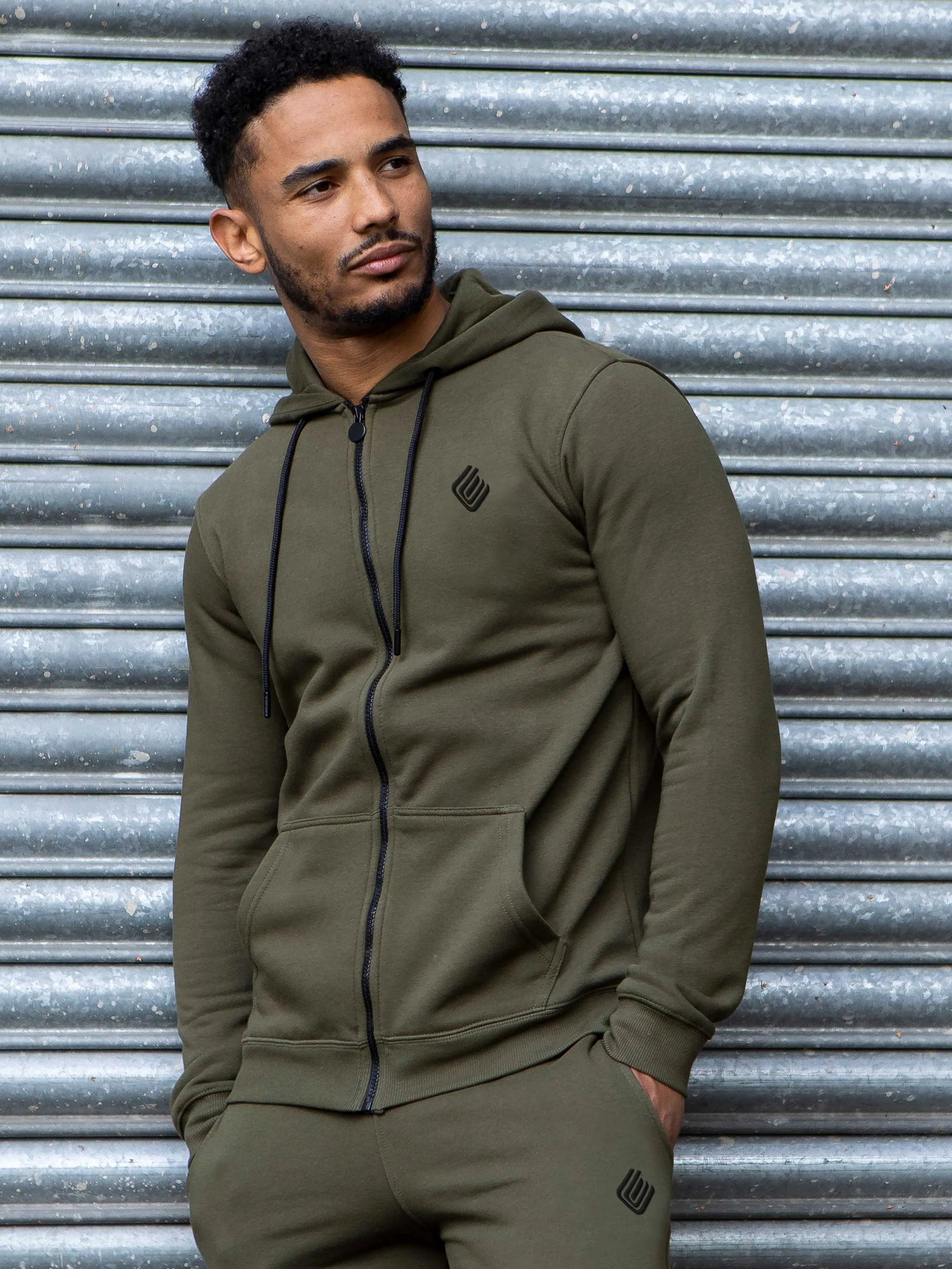 Mens Zip Up Hooded Fleece Tracksuit Top  | Enzo Designer Menswear