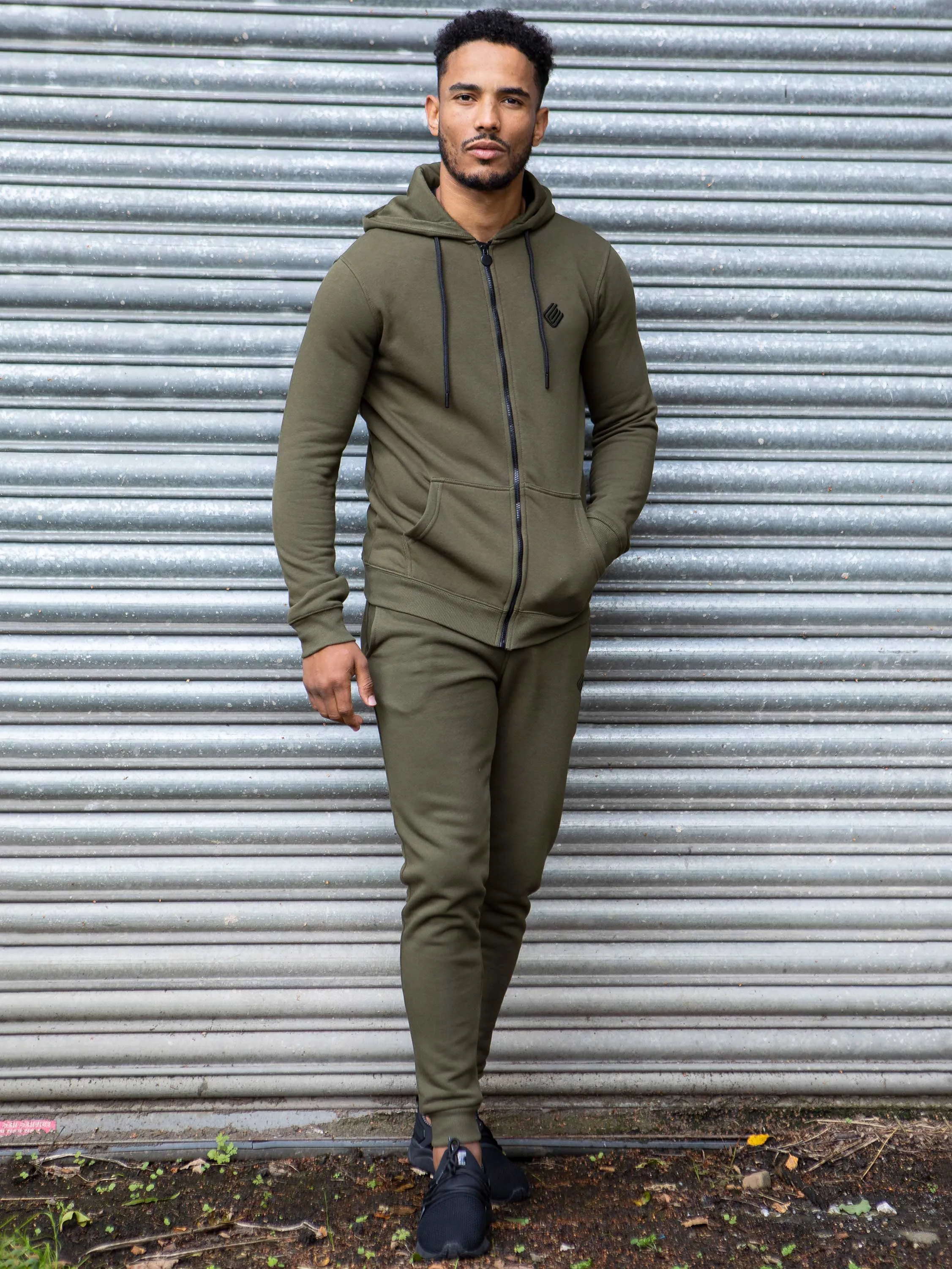 Mens Zip Up Hooded Fleece Tracksuit Top  | Enzo Designer Menswear