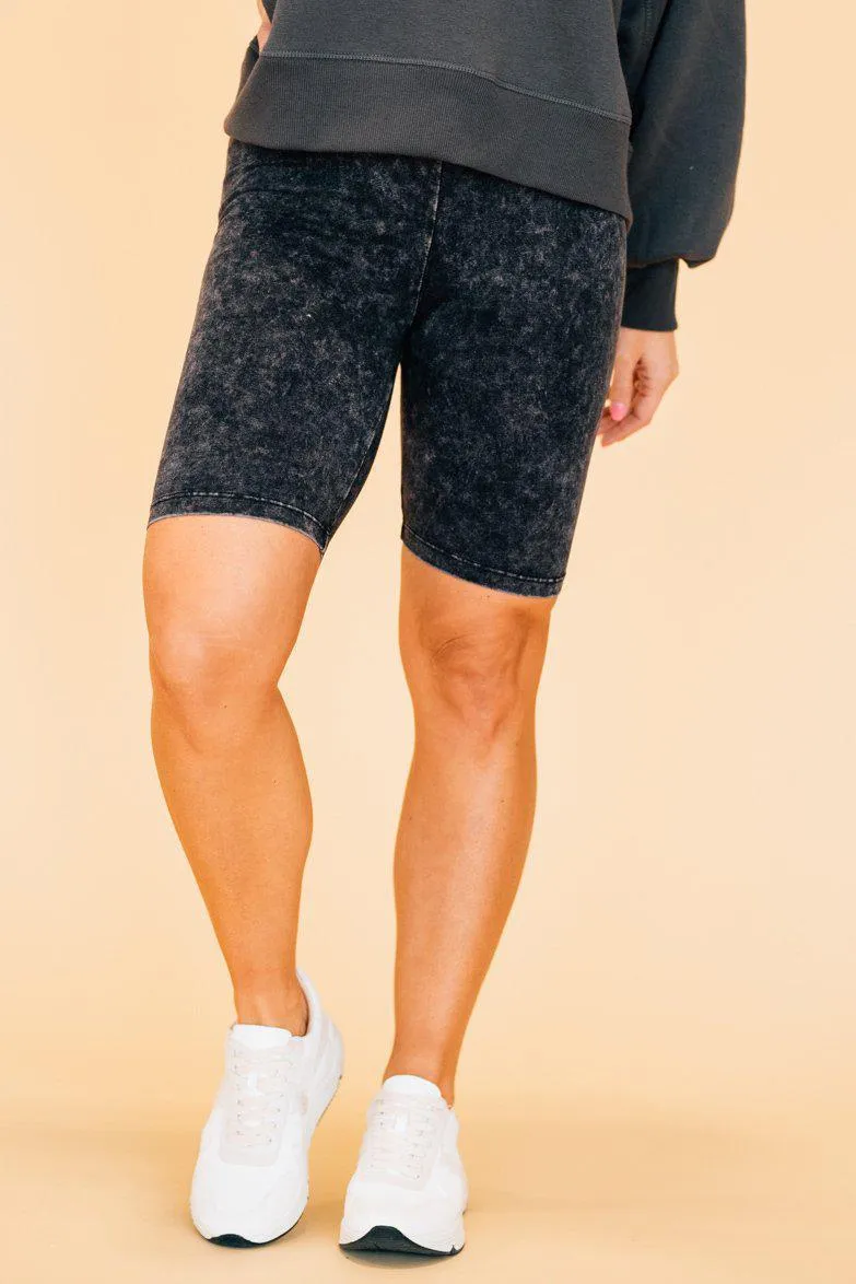 Mineral Wash Biker Shorts