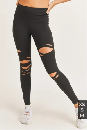 Mono B Laser-Cut Highwaist Leggings