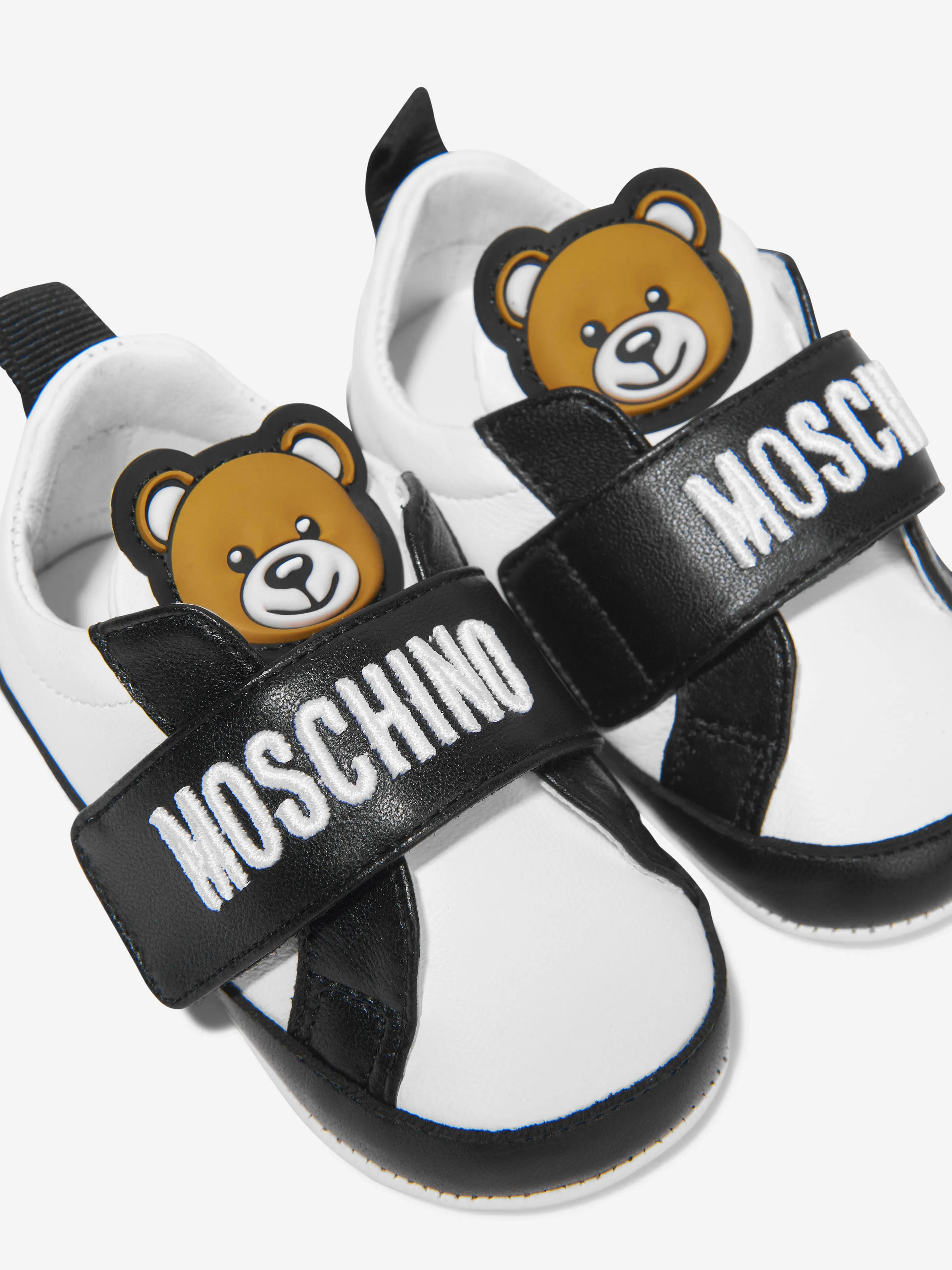 Moschino Baby Leather Teddy Strap Trainers