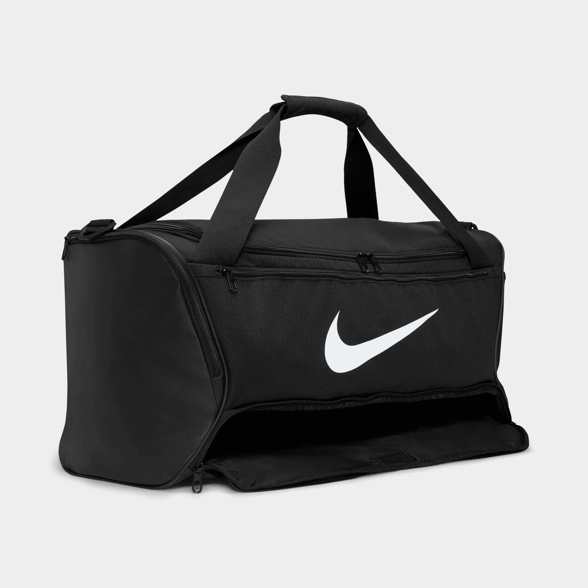 Nike Brasilia 9.5 Training Duffel Bag (Medium, 60L) Black / Black - White