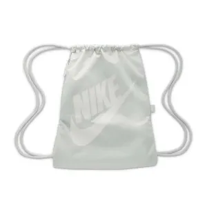 Nike Heritage Gray Backpack: Versatile Shoe Sack with Adjustable Straps and Iconic Logo