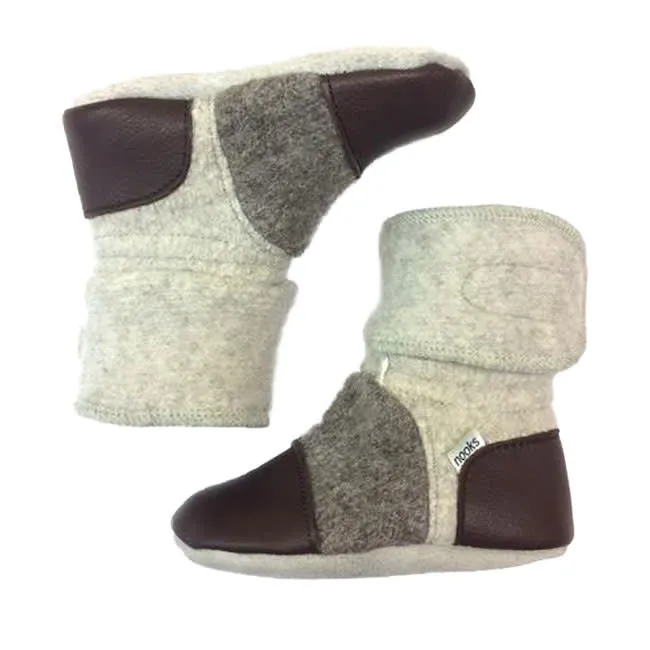 nooks design felted wool booties - driftwood