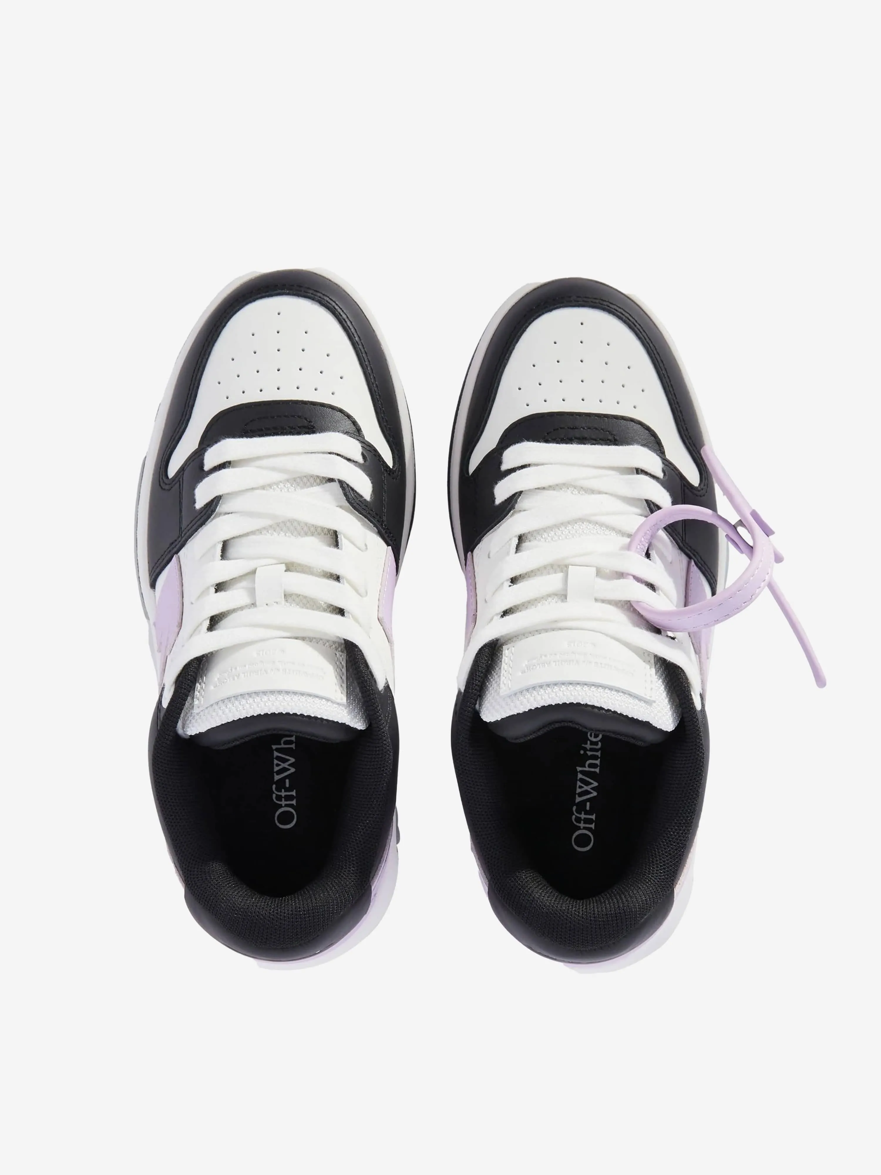 Off-White Girls Leather Out Of Office Trainers in Black