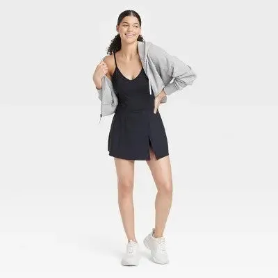 Open Box - JoyLab Women's Corset Detail Athletic Active Dress with Shorts Pockets