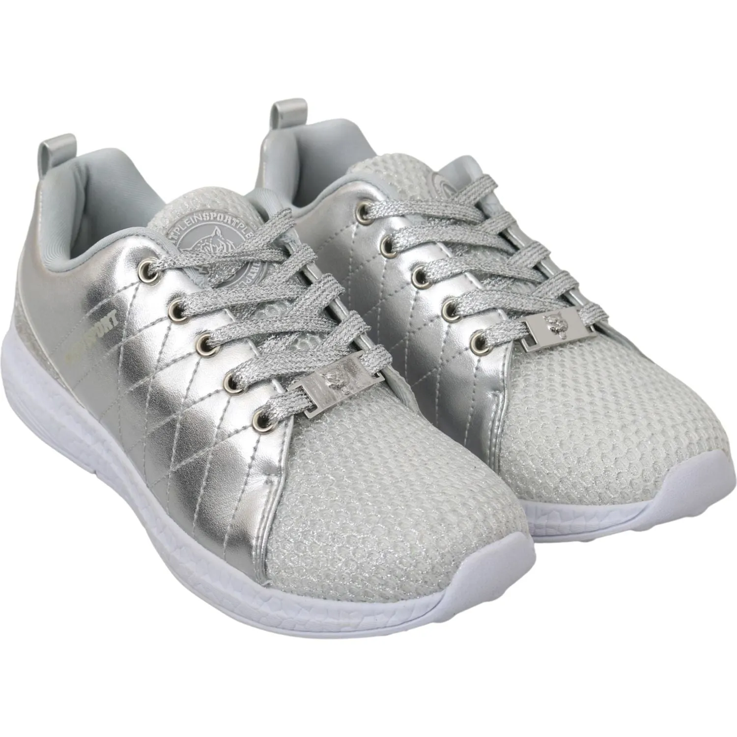 Philipp Plein Sleek Silver Sneakers for Trendsetters