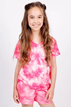 Pink Tie Dye Short