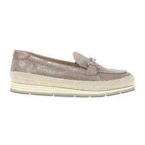 Quarzi Athleisure Metallic Perforated Slip On Loafers