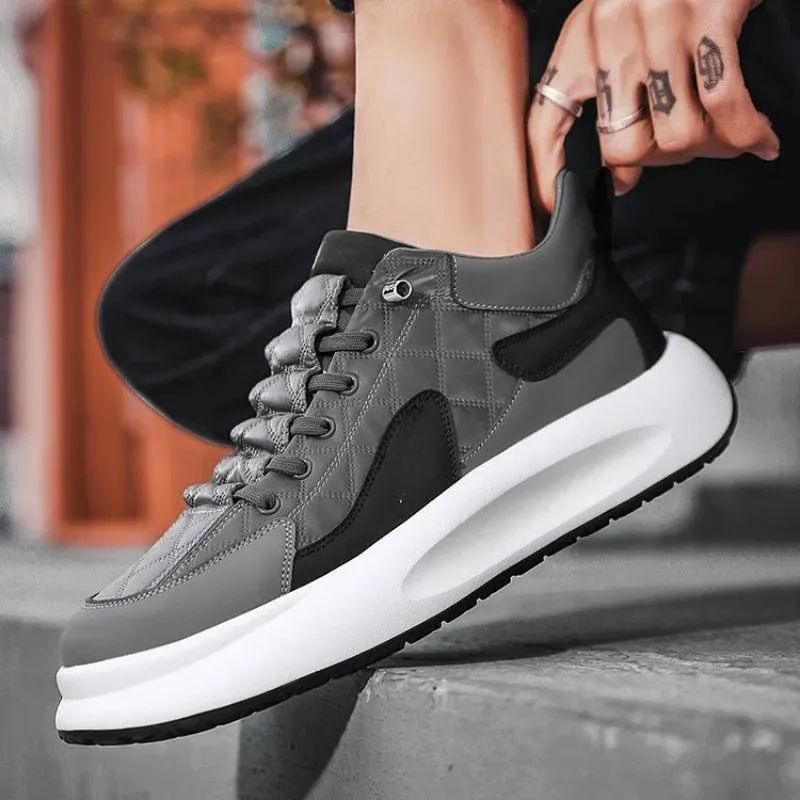 Quilted Lace Up Athletic Sneakers