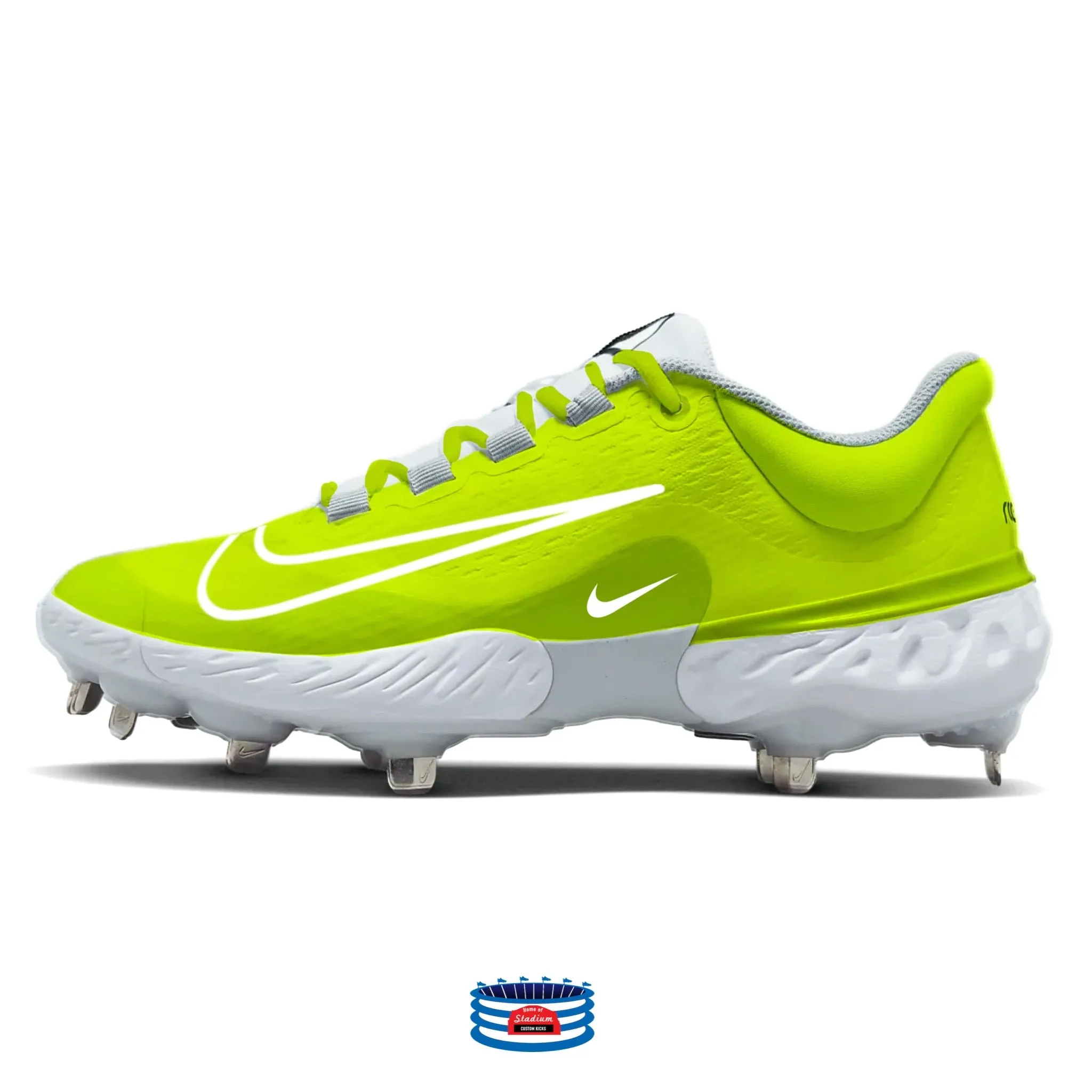 "Volt" Nike Alpha Huarache Elite 4 Low Cleats