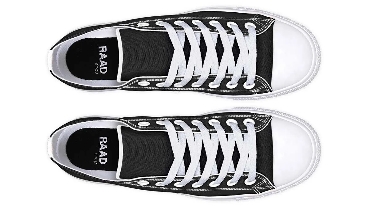 RAAD™ - Low-Top Canvas Sneakers - Black & White