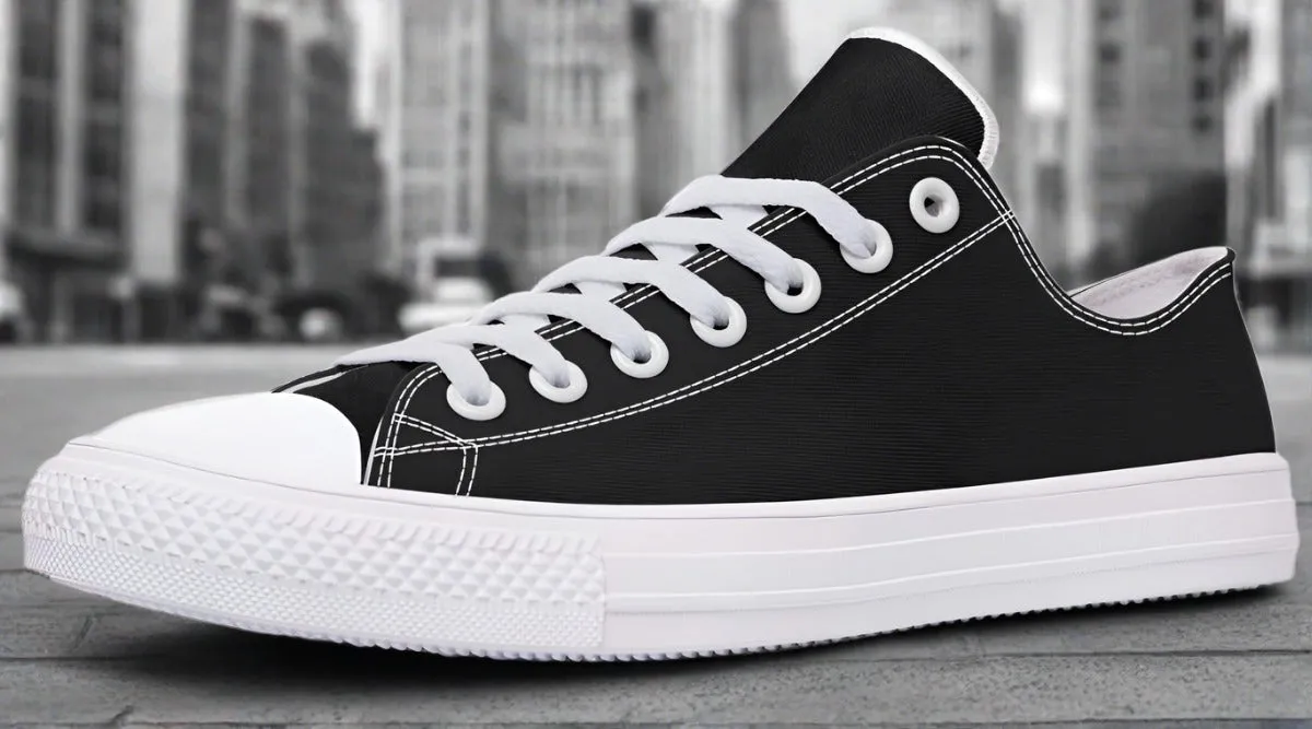 RAAD™ - Low-Top Canvas Sneakers - Black & White