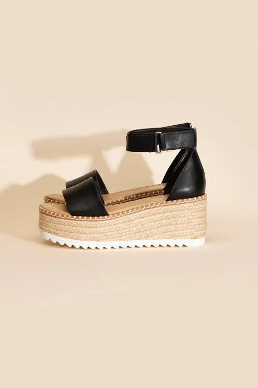 Raffia Platform Sandals