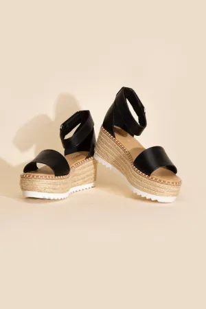 Raffia Platform Sandals