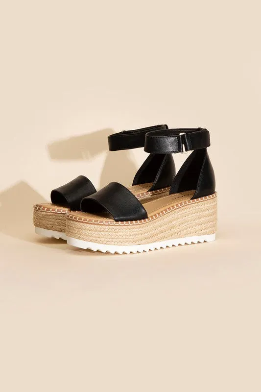 Raffia Platform Sandals