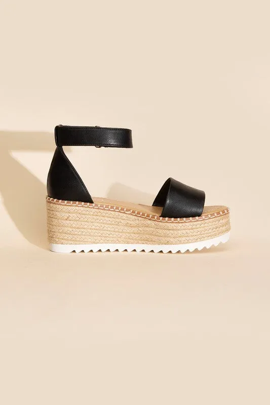 Raffia Platform Sandals