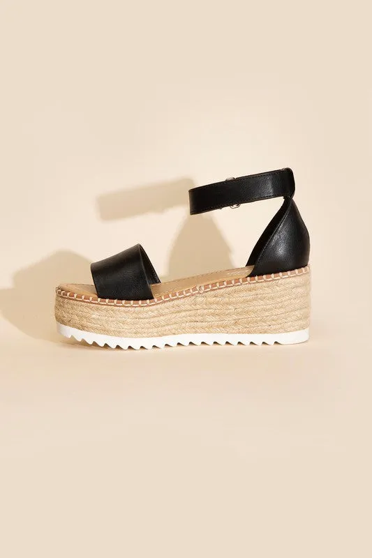 Raffia Platform Sandals