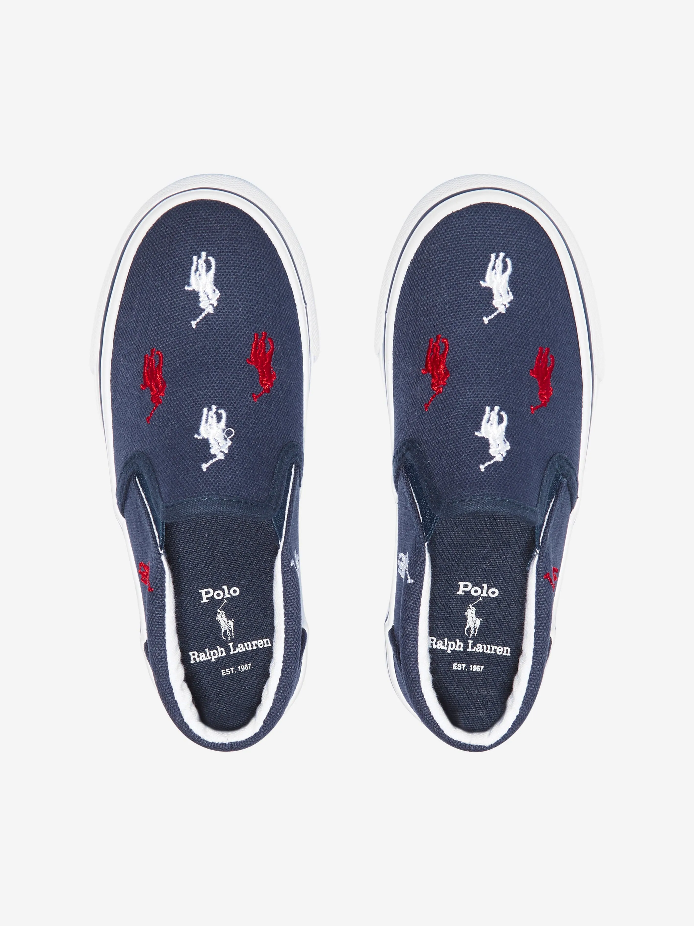 Ralph Lauren Boys Canvas Logo Slip On Trainers