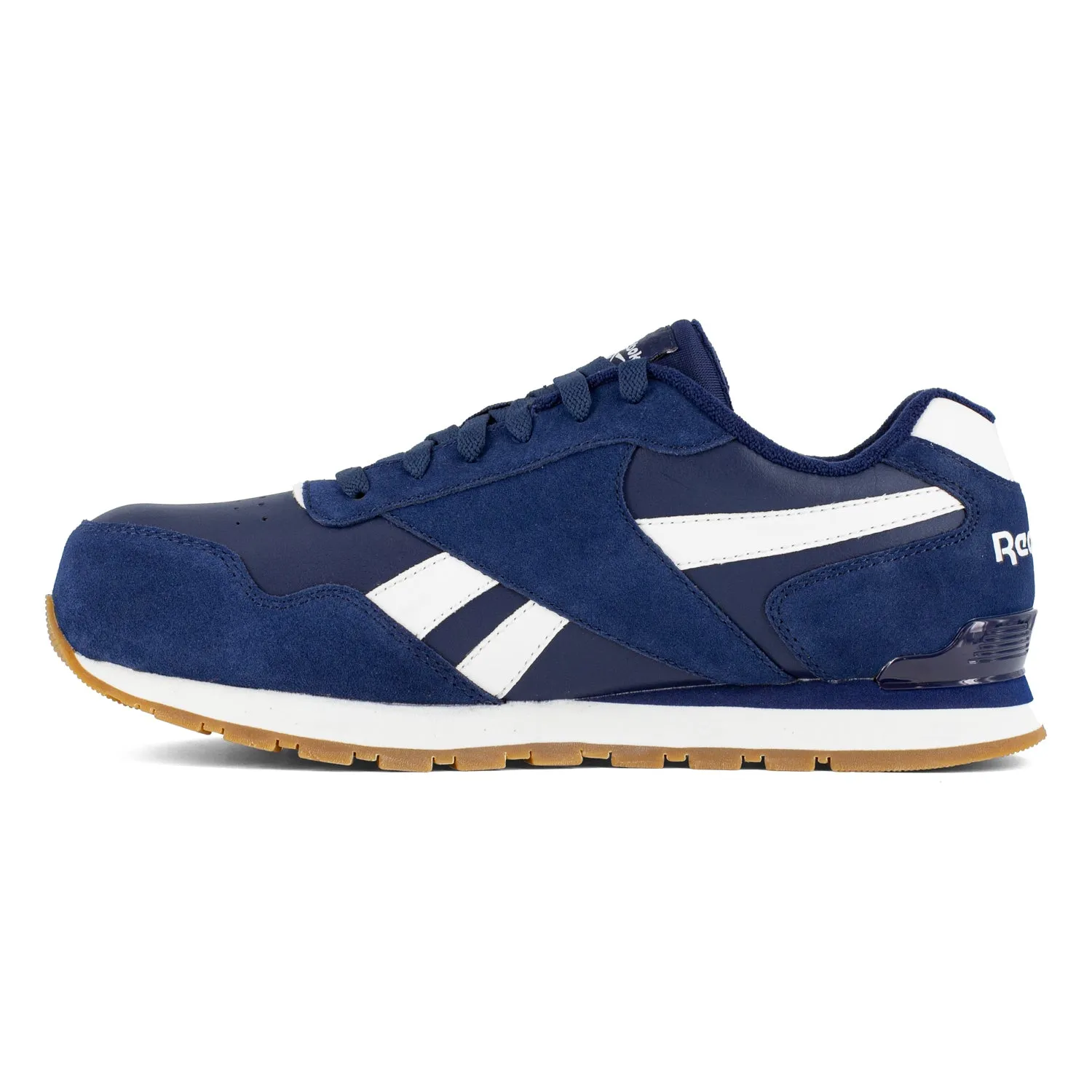 Reebok Mens Navy/White Leather Work Shoes Harman Classic Sneaker CT