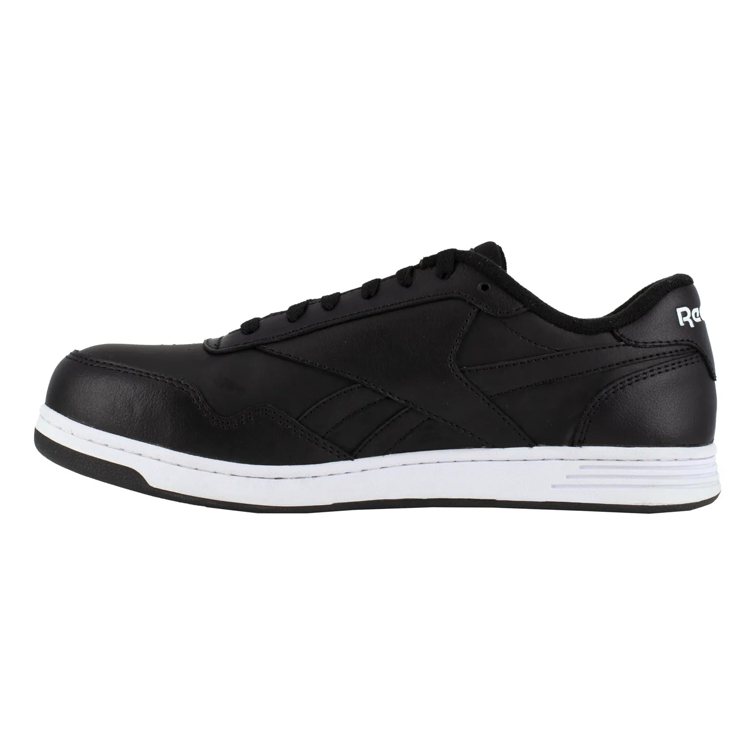 Reebok Womens Black/White Leather Work Shoes Club Memt Classic CT