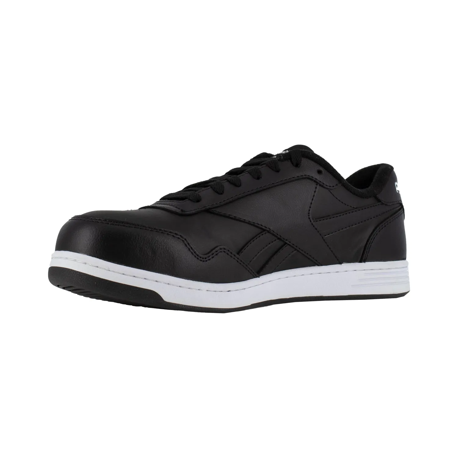 Reebok Womens Black/White Leather Work Shoes Club Memt Classic CT