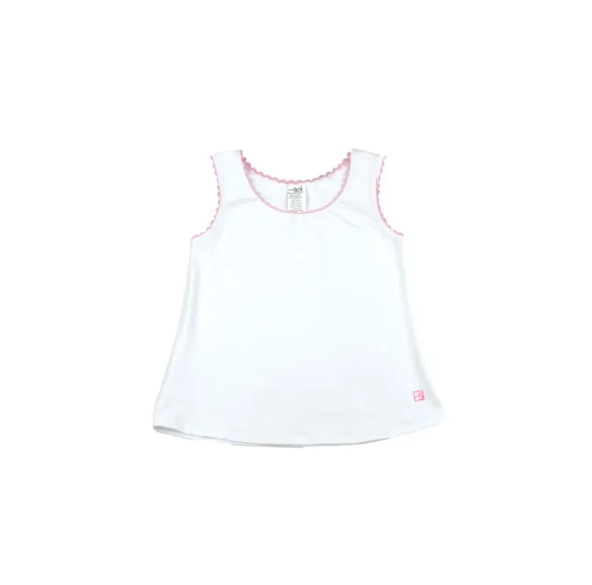 Riley Tank - Pure Coconut with Cotton Candy Pink