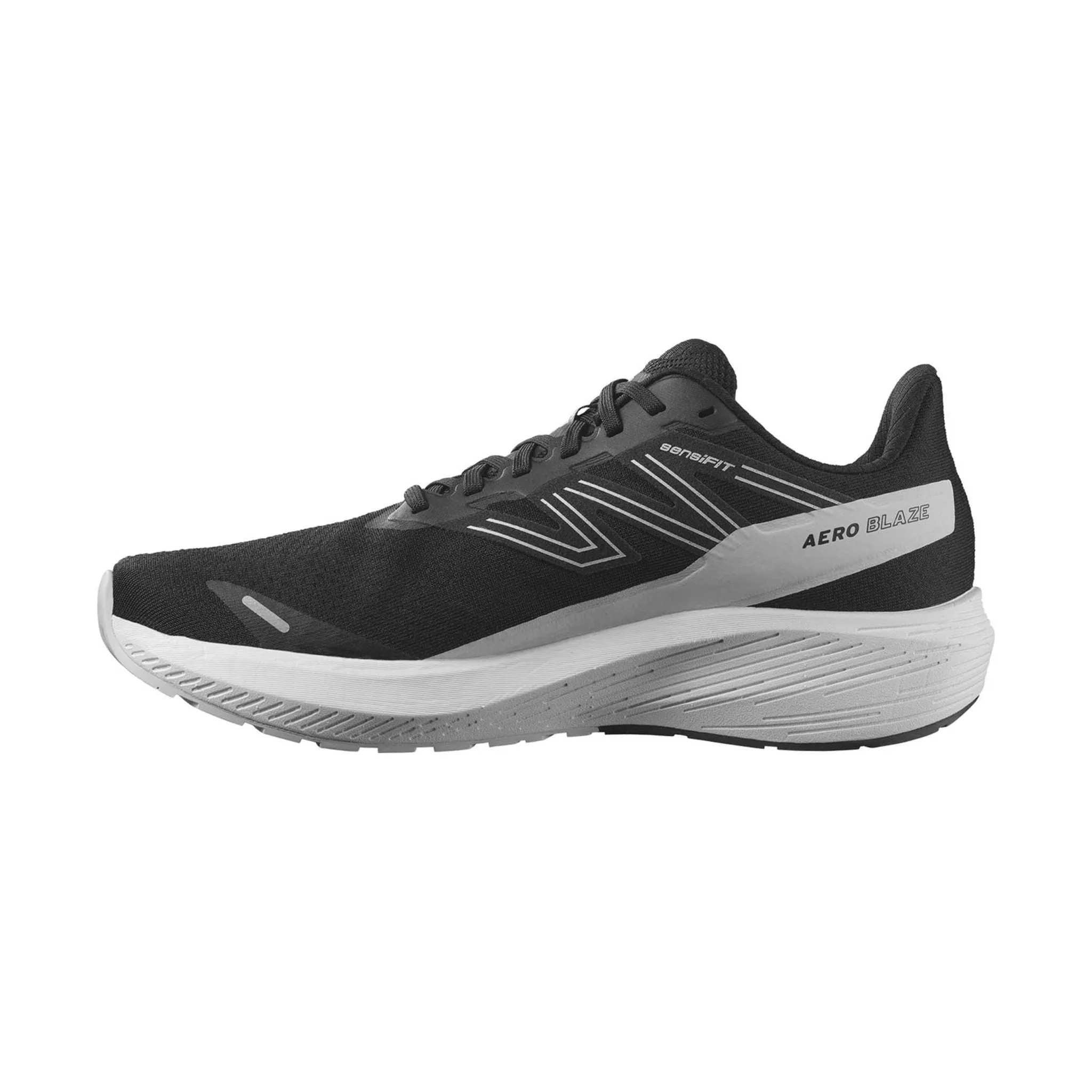 Salomon Men's Aero Blaze Running Shoes - Black/White/Lunar Rock