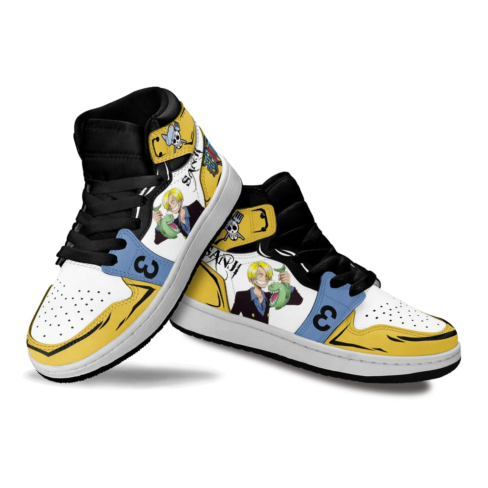 Sanji Kids Sneakers Custom Anime OP Shoes For Kids