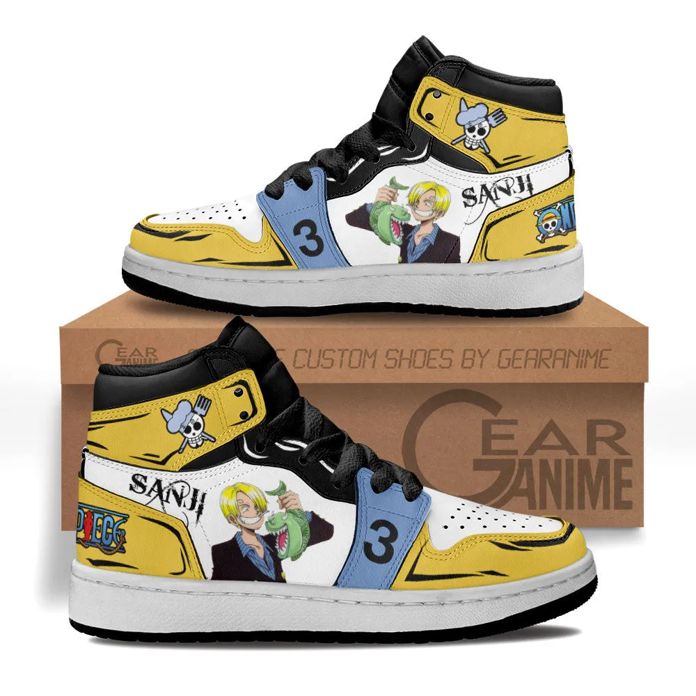 Sanji Kids Sneakers Custom Anime OP Shoes For Kids