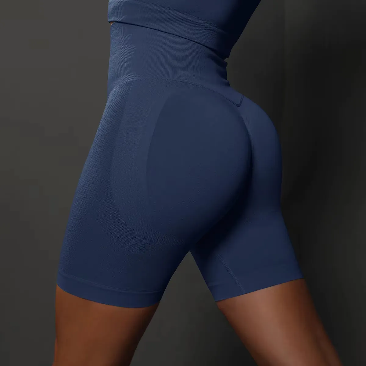 Seamless High Waisted Push up Gym Cycling Shorts