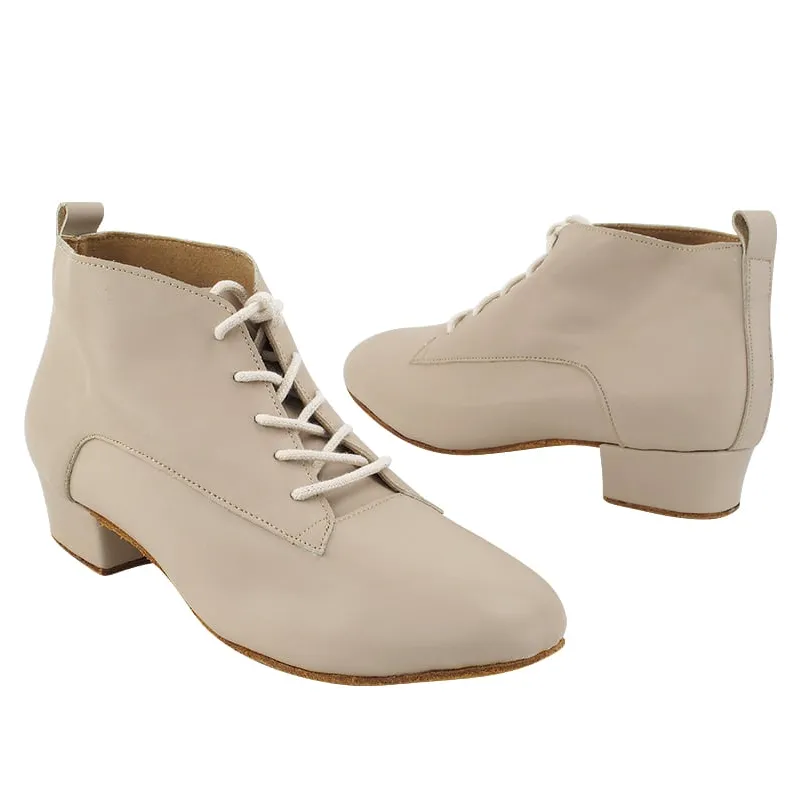 SH Women's Apricot 2cm Heel Jazz Shoes Lace-up Dance Heels Boots