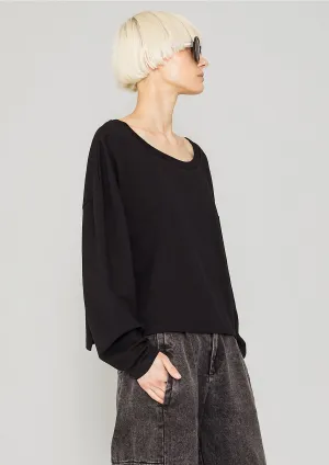 SHIRT LONG SLEEVES - COTTON JERSEY black