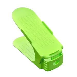 Shoe Double Decker - Efficient Space-Saving Organizer- Green - 2 Pack