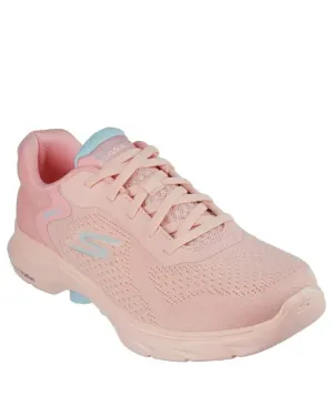 SKECHERS Go Walk 7 Shoe - COSMIC WAVES - Peach - Womens - Ladies