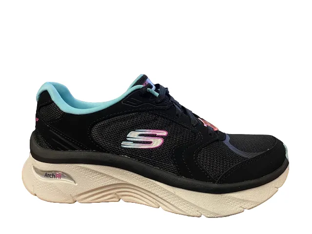 Skechers scarpa da donna per il tempo libero Arch Fit D'Lux 149686/BKBL black-blue