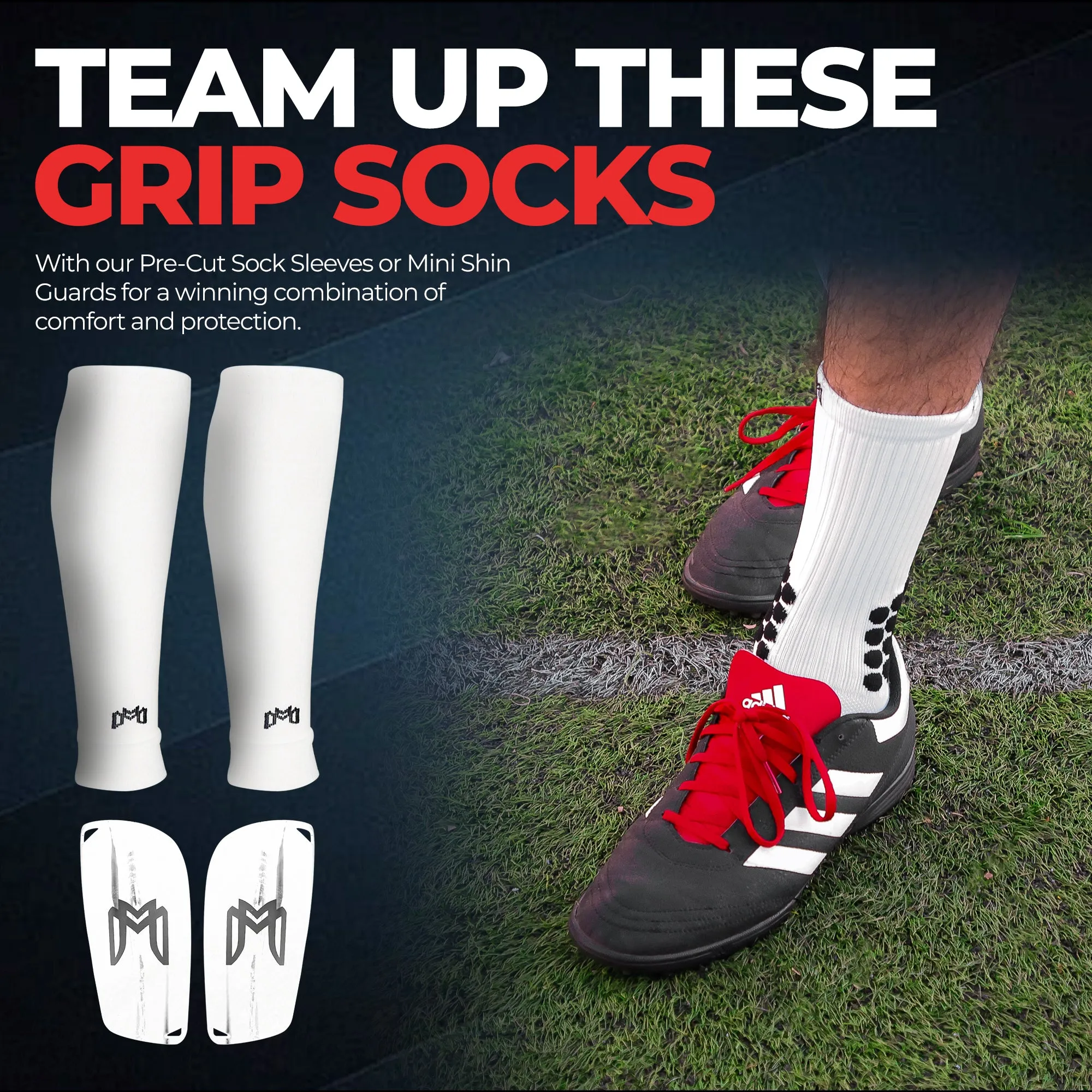 Soccer Grip Socks with Cushioned Ankle Protection