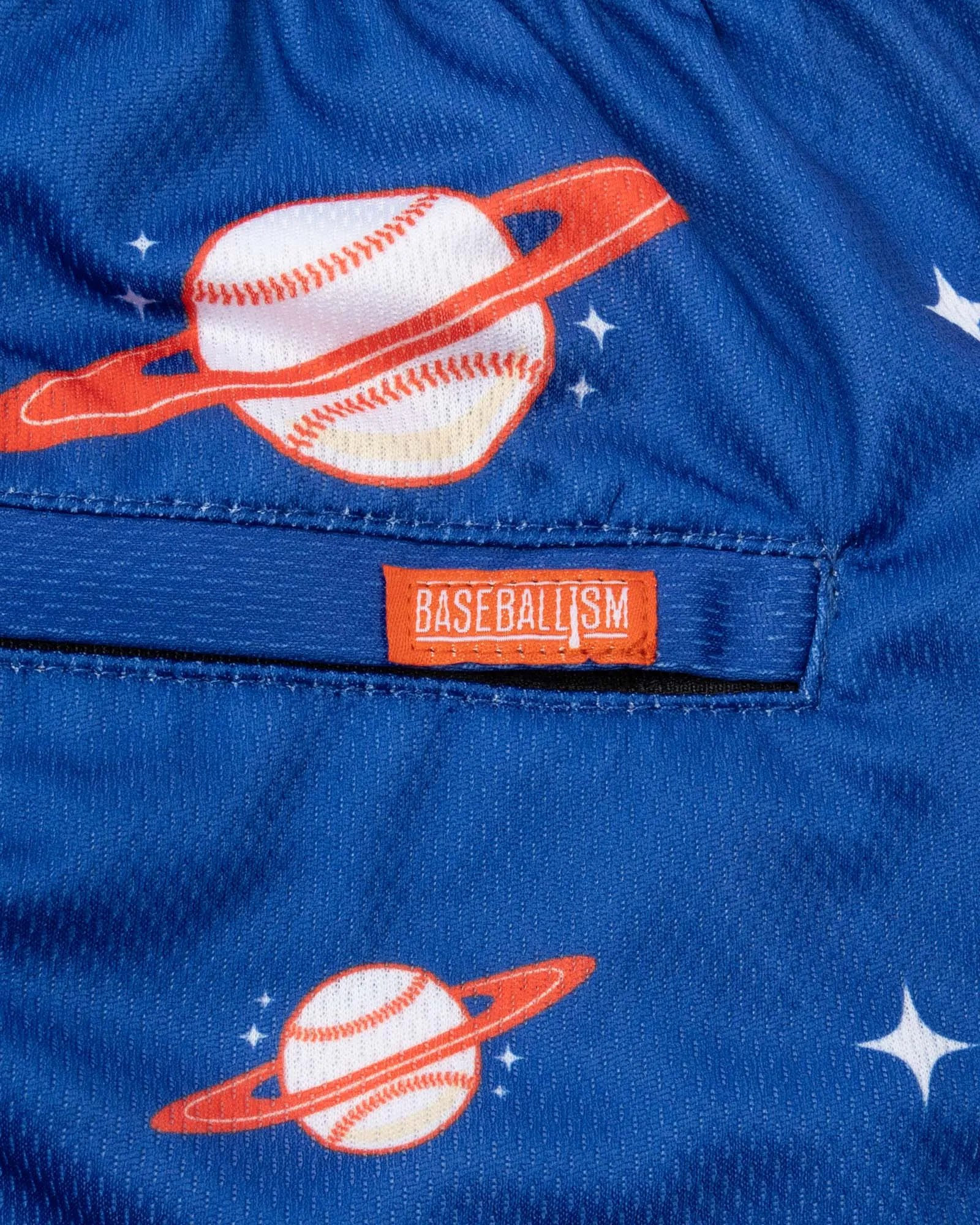 Space Ball Diamond Air Youth Mesh Shorts - Blue and Orange