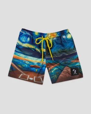 Starry Field Diamond Air Mesh Shorts - Youth