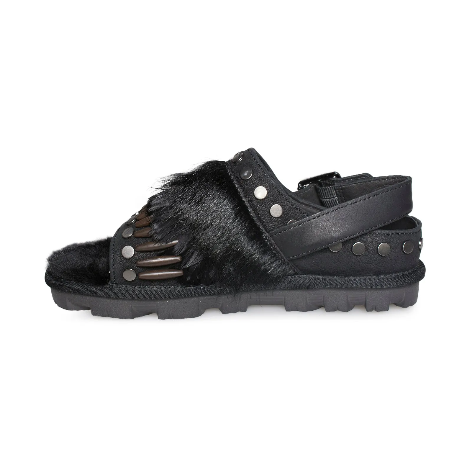 UGG Biker Chic Black Sandal - Women's