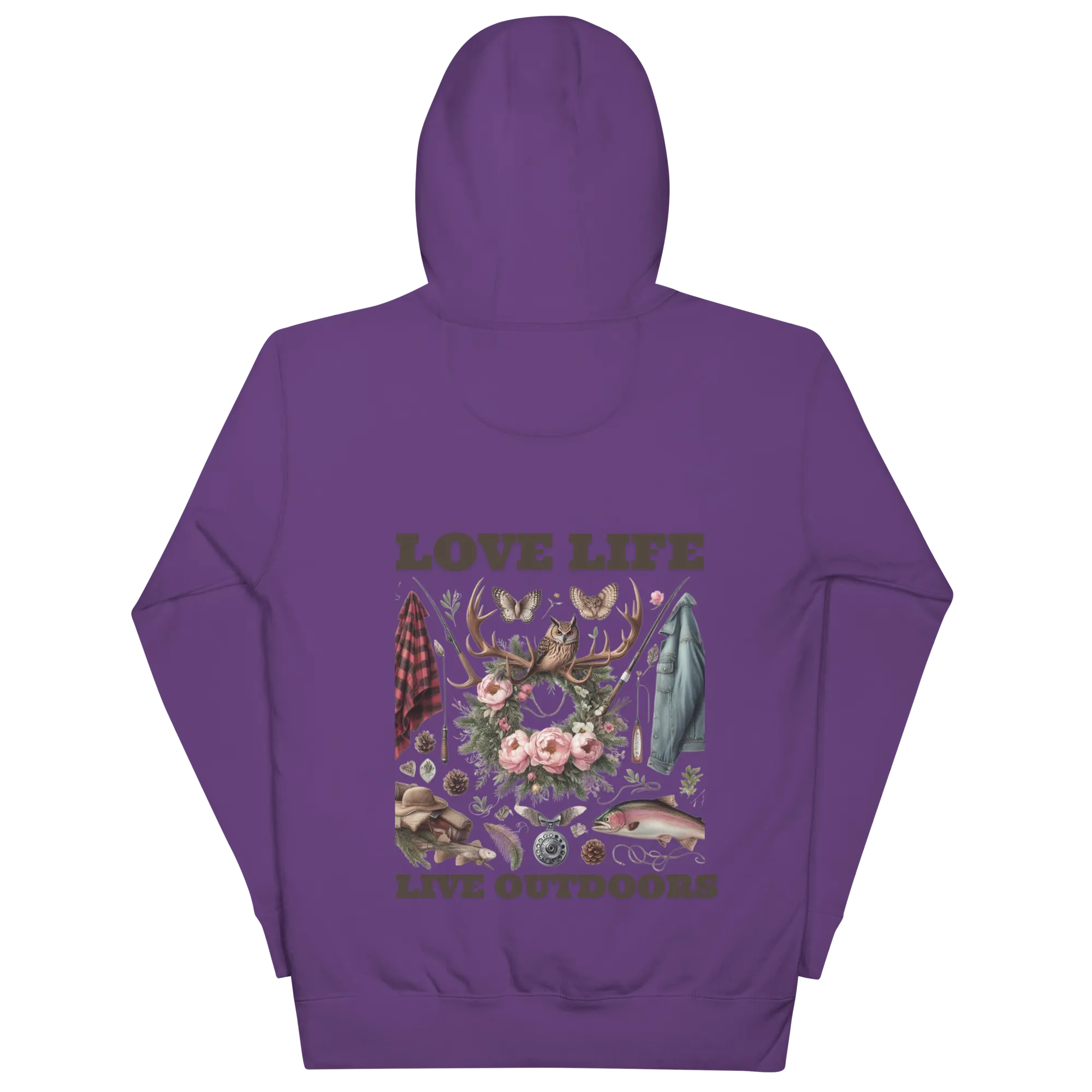 Unisex Hoodie Exclusive Love Life Live Outdoors MRRL&O Print Designs