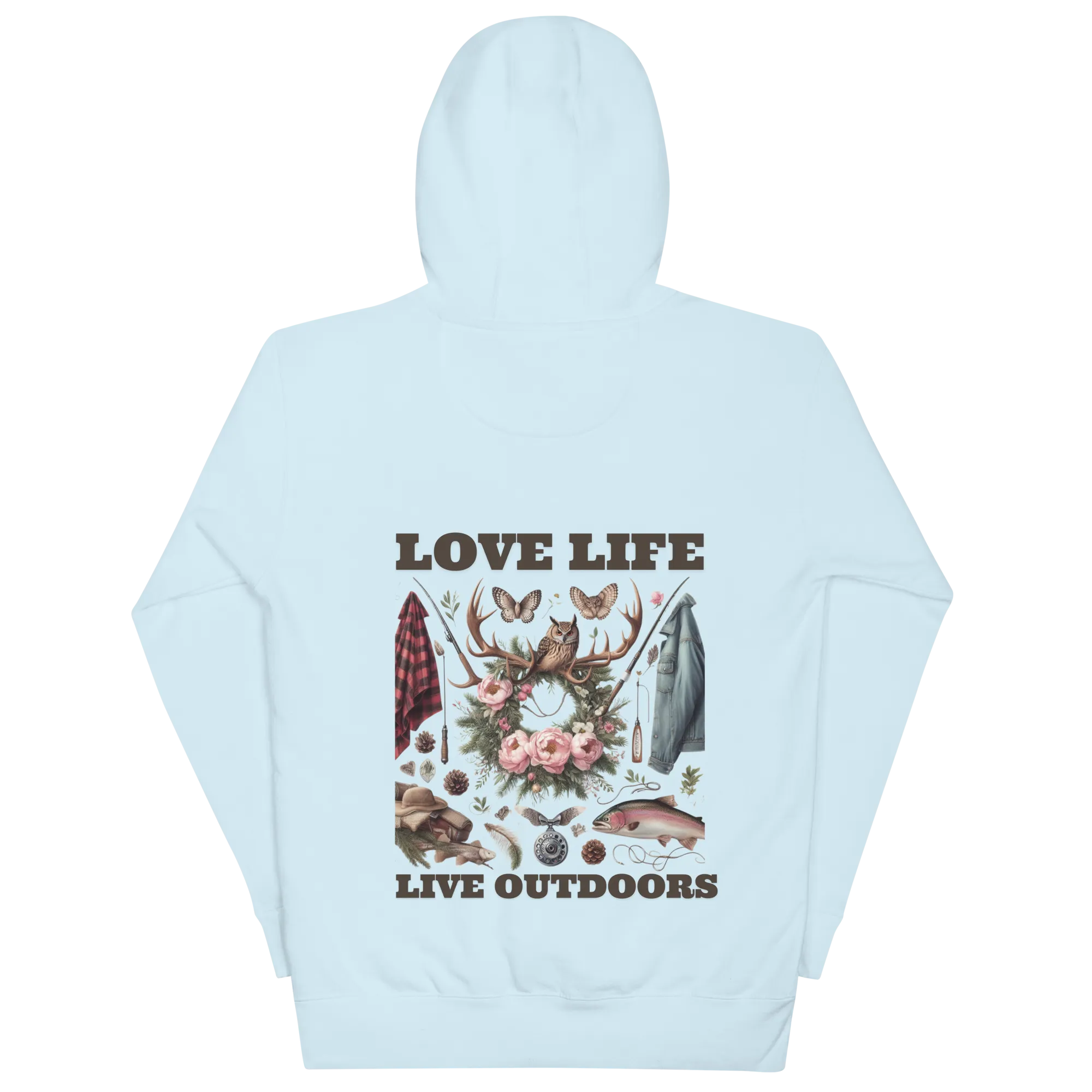 Unisex Hoodie Exclusive Love Life Live Outdoors MRRL&O Print Designs